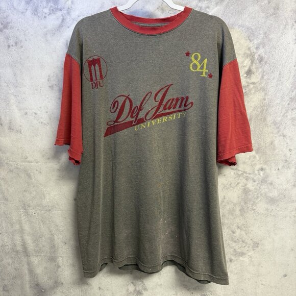Vintage Def Jam University T Shirt Mens Large Gray Y2k Hip Hop - Picture 2 of 16
